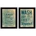 Inkdotpot 2 PieceLaundry Signs for Laundry Room DecorLaundry Today Or Naked TomorrowPoster With Frame Laundry Room Wall Art Signs Framed Wall Decor for Home Laundry 12x14 Inches (Black)