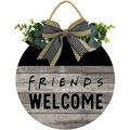 Eveokoki 12 Door Decor Sign Rustic Hanging Friends Welcome Wooden Signs Family Sign Rustic Wall Decor Indoor and Outdoor Vintage Wooden Decoration Farmhouse Primitive
