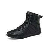 UKAP Unisex Adult Lightweight Trainers Kick-boxing Nonslip Wrestling Shoes Training High Top Sneakers Black 5.5