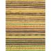 Ahgly Company Indoor Rectangle Abstract Golden Brown Yellow Abstract Area Rugs 4 x 6