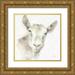 Audit Lisa 20x20 Gold Ornate Wood Framed with Double Matting Museum Art Print Titled - Farm Friends I Neutral