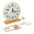 Montessori Wooden Clock Toys with Numbers Kindergartner Learning Activities Educational Game Wooden Teaching Clock Puzzle Toys for