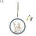 1 Set Christmas Pendant Tree Deer Pattern Wear-Resistant Wood Wall Background Hangings Home Decor