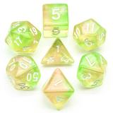 cusdie 7-Die Acrylic Dice Set Polyhedral Dice Set with Glitters for Role Playing Game Dungeons and Dragons D&D Dice MTG Pathfinder