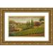 Marcon Michael 14x10 Gold Ornate Wood Framed with Double Matting Museum Art Print Titled - Vineyard In The Sun I