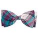Teal/Purple Plaid Bow Tie