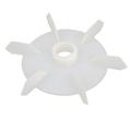 20mm Inner Dia 6-Vane Impeller Plastic Motor Fan Vane Wheel Replacement White