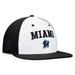 Men's Fanatics Branded White/Black Miami Marlins Iconic Color Blocked Fitted Hat