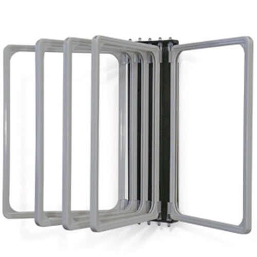 Schild Klapprahmen mit 5 Fächern DIN A4 grau, Kunststoff, 210x297 mm Image