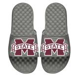 Youth ISlide Gray Mississippi State Bulldogs Blown Up Primary Logo Slide Sandals