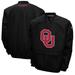 Men's Franchise Club Black Oklahoma Sooners Windshell Big Logo V-Neck Pullover Jacket