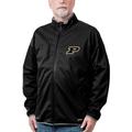 Men's Franchise Club Black Purdue Boilermakers Softshell Full-Zip Jacket