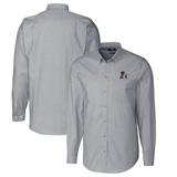 Men's Cutter & Buck Charcoal Arkansas Razorbacks Vault Stretch Oxford Long Sleeve Button-Down Shirt