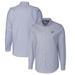 Men's Cutter & Buck Light Blue West Virginia Mountaineers Vault Stretch Oxford Long Sleeve Button-Down Shirt