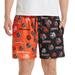 Men's Concepts Sport Black/Orange Cincinnati Bengals Breakthrough AOP Knit Split Shorts