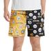 Men's Concepts Sport Black/Gold Pittsburgh Steelers Breakthrough AOP Knit Split Shorts