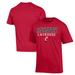 Men's Champion Red Cincinnati Bearcats Stack Logo Lacrosse Powerblend T-Shirt