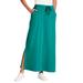 Plus Size Women's Sport Knit Side-Slit Skirt by Woman Within in Waterfall (Size 42/44)