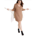 Madewell Dresses | New Madewell Women's Brown Relaxed V Neck Knit Sweater Dress Size Large | Color: Brown | Size: L