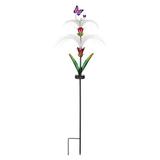 Regal Art & Gift Fountain Solar Stake - Butterfly Metal | 34.25 H x 11.75 W x 11.75 D in | Wayfair 13226