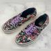 Vans Shoes | Floral Vans Sneakers | Color: Black/Pink | Size: 8.5