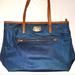 Michael Kors Bags | Michael Kors Tote Purse Blue Nylon Large | Color: Blue/Tan | Size: Large