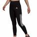 Adidas Pants & Jumpsuits | Adidas Womens Lightweight High Rise 3-Stripe Mesh 7/8 Leggings - Small - Nwt | Color: Black/White | Size: S