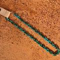 Anthropologie Jewelry | Anthropologie Resin Turquoise 20” Necklace | Color: Gold | Size: 20”