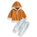 Lovebay Infant Baby Girl Boy Button Hoodie Sweatshirt Sweatpants Outfits Set 6-12 Months