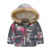 Toddler Boy Winter Coat Winter Hooded Prints Zipper Windproof Warm Thick Boys Suits & Sport Coats