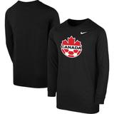Youth Nike Black Canada Soccer Core Long Sleeve T-Shirt