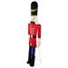 Northlight Seasonal 72" Lighted Red & Green Toy Soldier Outdoor Christmas Decoration in Black/Red | 72 H x 17 W x 3.5 D in | Wayfair