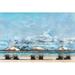 Highland Dunes Painted Beach Umbrellas - Wrapped Canvas Painting Canvas in White | 24 H x 36 W x 1.25 D in | Wayfair