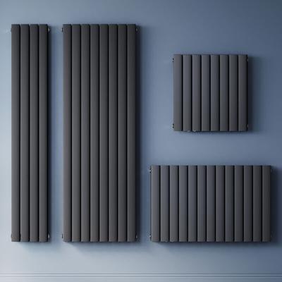 Design Flach Heizkörper Anthrazit Paneelheizkörper Vertikal/Horizontal,Einlagig/Doppellagig Image