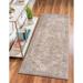 Brown/Gray 120 x 31 x 0.33 in Area Rug - Bungalow Rose Traditional Geddis Runner Rug Beehive Color Polypropylene | 120 H x 31 W x 0.33 D in | Wayfair