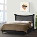 Red Barrel Studio® Ava Queen Bed w/ Nail Heads Upholstered/Faux leather in Black | 55.75 H x 72.5 W x 87.5 D in | Wayfair