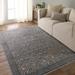 White 120 x 96 x 0.22 in Area Rug - Canora Grey Kedarmal Oriental Machine Woven Area Rug in Blue/Cream | 120 H x 96 W x 0.22 D in | Wayfair