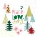 The Holiday Aisle® Peace Love Joy II by Cheryl Warrick Wrapped Canvas Painting Canvas | 12 H x 12 W x 1.25 D in | Wayfair