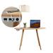 George Oliver Oval Desk w/ Built in Outlets Wood in Brown | 23.5 H x 45.5 W x 20 D in | Wayfair 69A2B57D5C50486996809A839BDACD9D