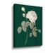 House of Hampton® White Roses on Green II - Picture Frame Graphic Art on Canvas in Green/Pink | 10 H x 8 W x 2 D in | Wayfair