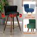 Porthos Home Pedra Swivel Bar Stools Set of 2, Velvet, Rubberwood Legs