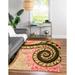 Hand-tufted Wool Black Contemporary Abstract Paisley Area Rug