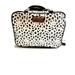 Victoria s Secret White Laser Cut Faux Leather Clear Hanging Travel Bag Makeup Case New