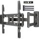 Full Motion TV Wall Mount for Most 26-60 inch LED LCD OLED Flat Curved TVs up to 88lbs Single Articulating Arm Adjust Bracket Height Extension Max 400x400mm