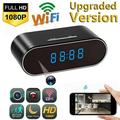 Hidden Camera Clock 1080p Wireless WiFi Spy Camera Nanny Cam with Night Vision Motion Detection Room Thermometer Camera Alarm Clock for Home Surveillance