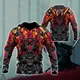 Sweats à capuche College en 3D pour hommes sweat-shirt unisexe pull zippé belle armure de
