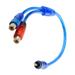 1Pc 30Cm 2 Rca Female To 1 Rca Male Splitter Cable For Car Audio System