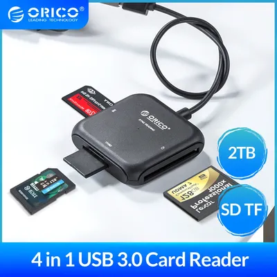 ORICO – lecteur de cartes Flash 4 en 1 USB 3.0 pour TF SD MS CF pour ordinateur portable OTG