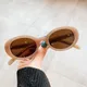 Buc& EI-Petites lunettes de soleil ovales pour hommes et femmes vintage transparentes bonbons