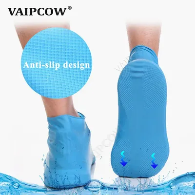 Couvre-chaussures de pluie réutilisables en Latex antidérapantes caoutchouc épais imperméables